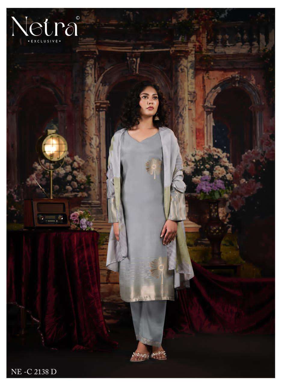 Netra Aarna Vol 7 Muslin Jacquard Dress Material - Amrah Wholesale