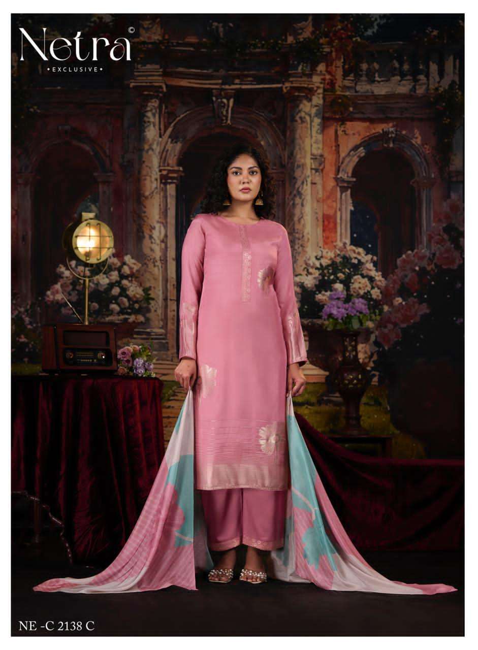 Netra Aarna Vol 7 Muslin Jacquard Dress Material - Amrah Wholesale