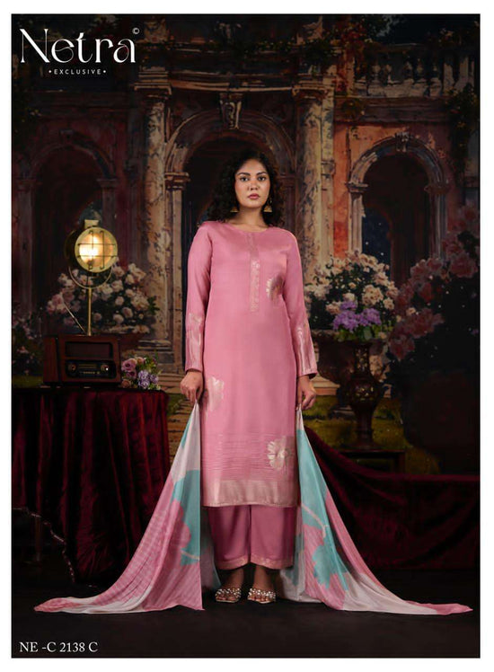Netra Aarna Vol 7 Muslin Jacquard Dress Material - Amrah Wholesale