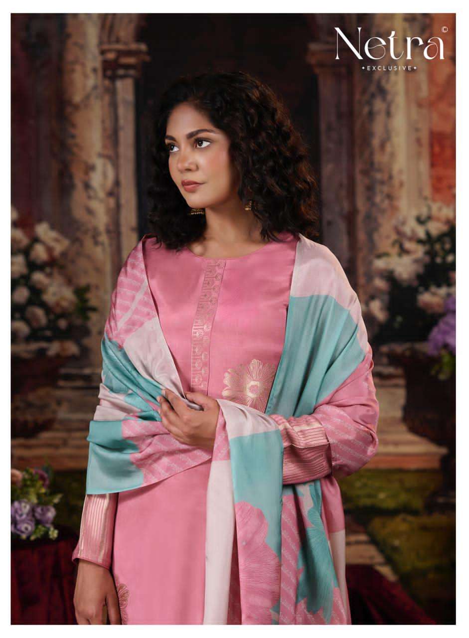 Netra Aarna Vol 7 Muslin Jacquard Dress Material - Amrah Wholesale
