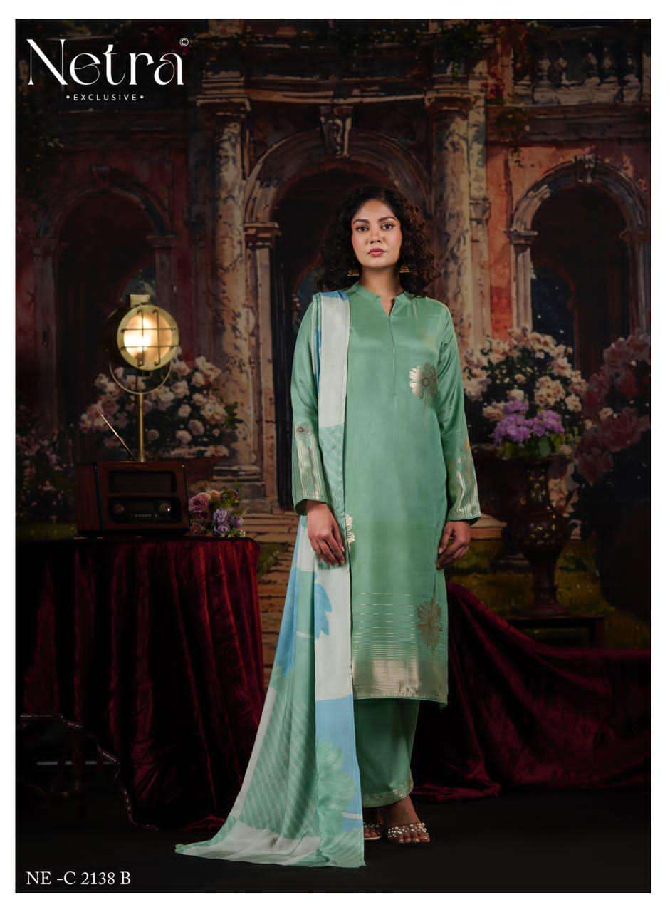 Netra Aarna Vol 7 Muslin Jacquard Dress Material - Amrah Wholesale