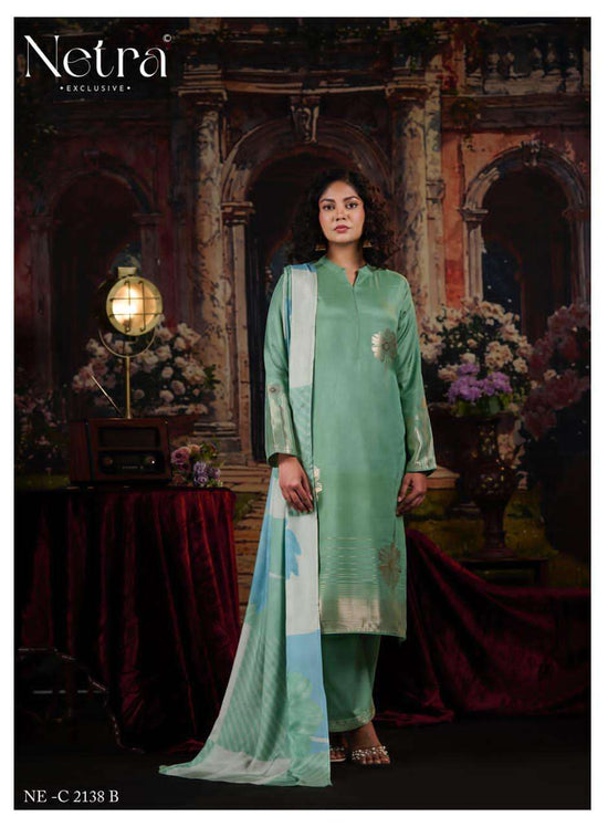 Netra Aarna Vol 7 Muslin Jacquard Dress Material - Amrah Wholesale