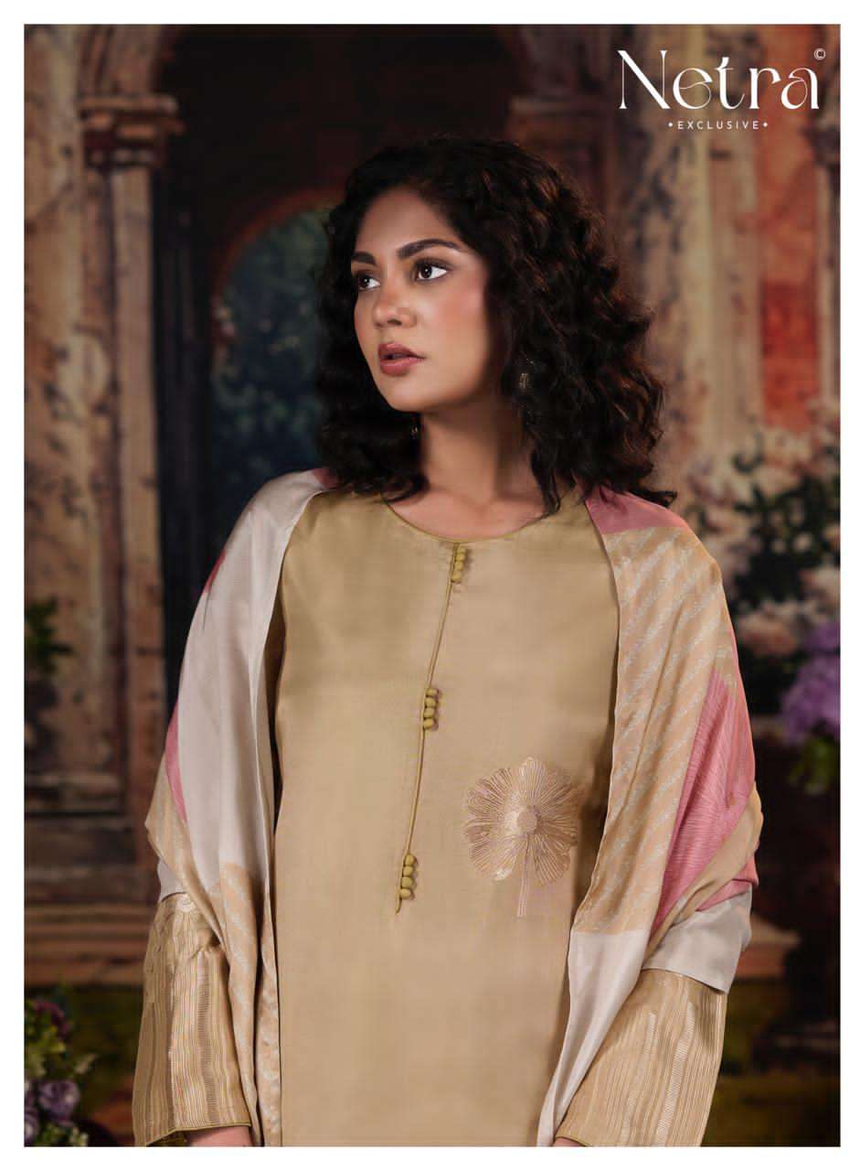 Netra Aarna Vol 7 Muslin Jacquard Dress Material - Amrah Wholesale