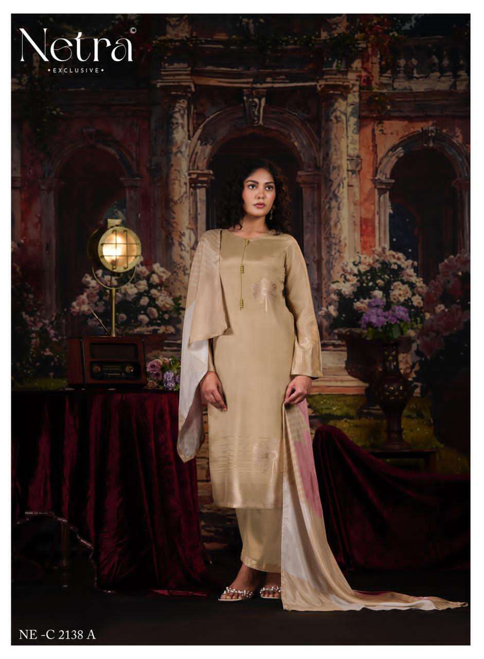 Netra Aarna Vol 7 Muslin Jacquard Dress Material - Amrah Wholesale