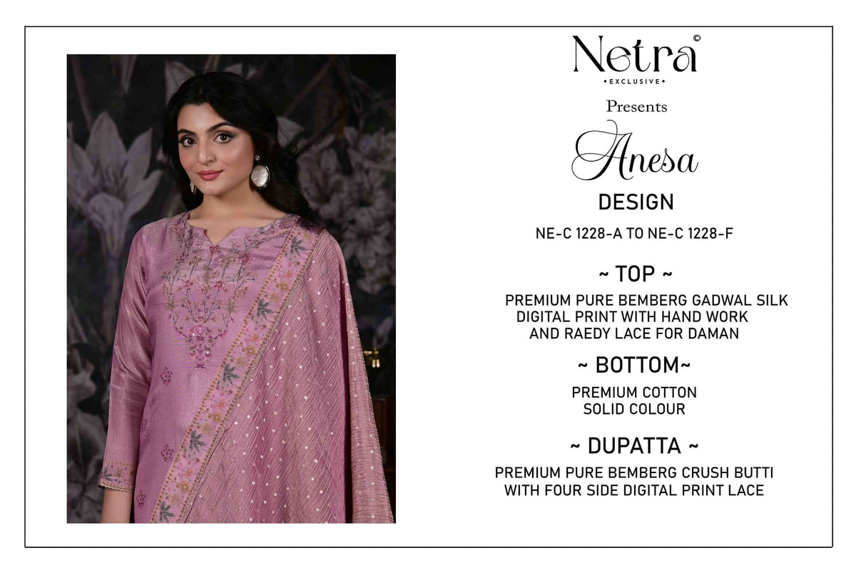 Netra Anesa Dress Material Wholesale Catalogue - Amrah Wholesale