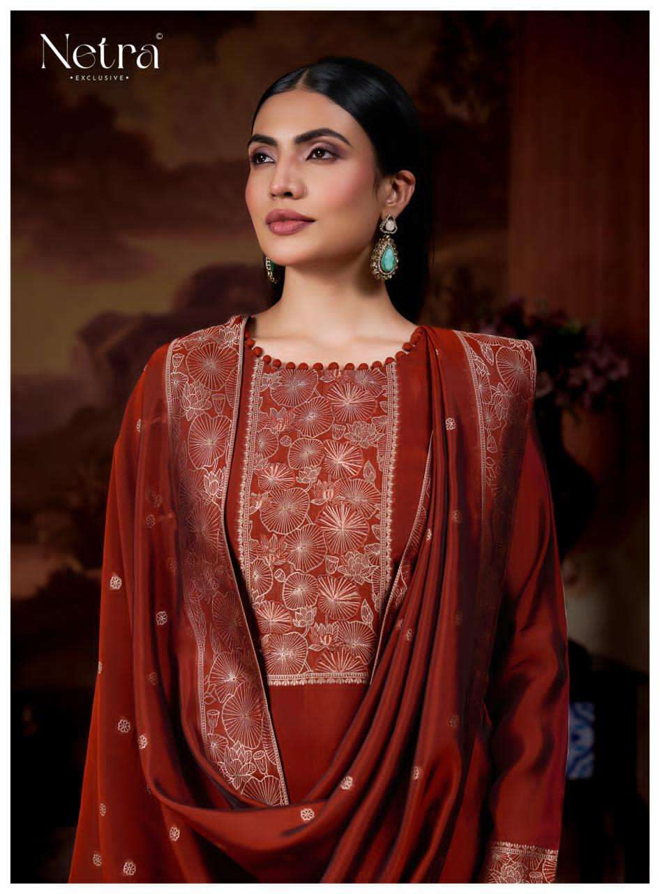 Netra Exclusive Avani Pure Viscose Woven Silk Jacquard Dress Material
