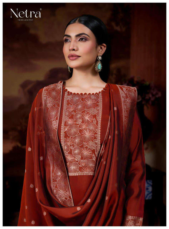 Netra Exclusive Avani Pure Viscose Woven Silk Jacquard Dress Material