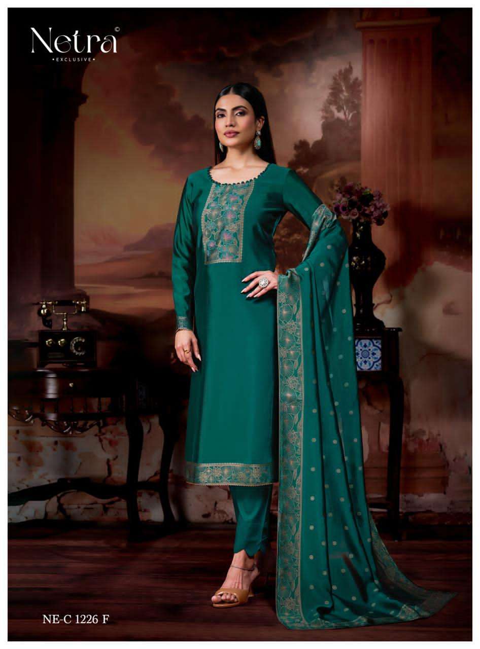 Netra Exclusive Avani Pure Viscose Woven Silk Jacquard Dress Material