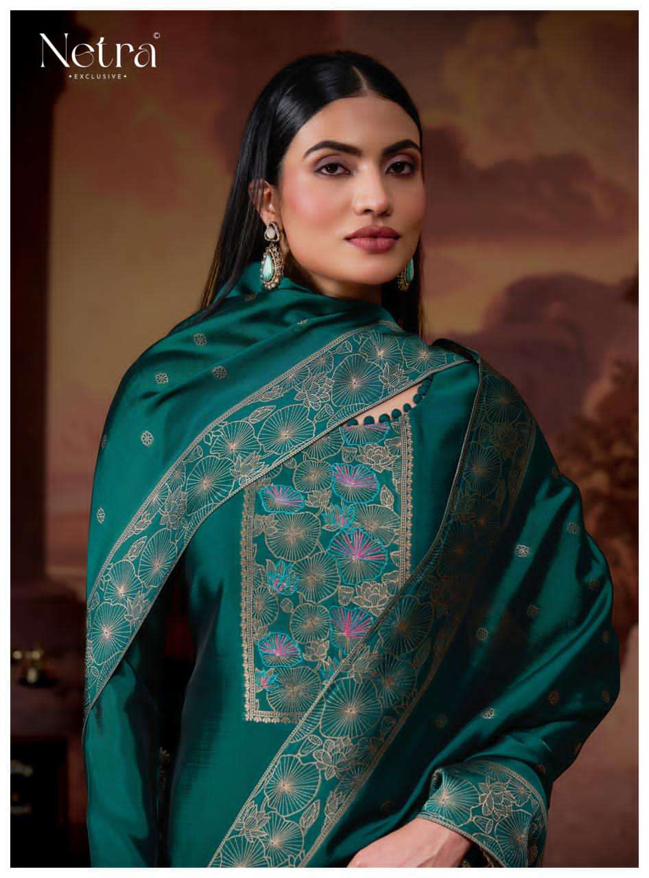Netra Exclusive Avani Pure Viscose Woven Silk Jacquard Dress Material