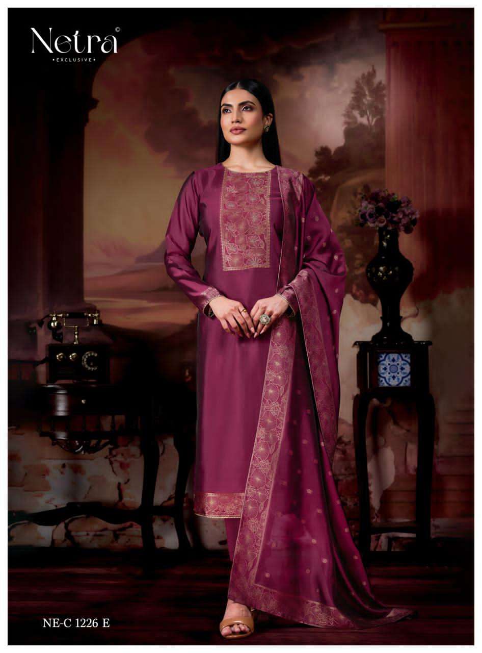 Netra Exclusive Avani Pure Viscose Woven Silk Jacquard Dress Material
