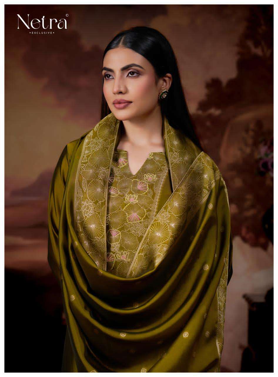 Netra Exclusive Avani Pure Viscose Woven Silk Jacquard Dress Material