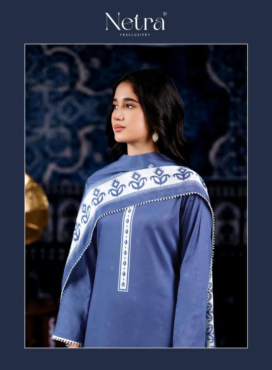 Netra Exclusive Avantika Premium Cotton Handwork Dress Material