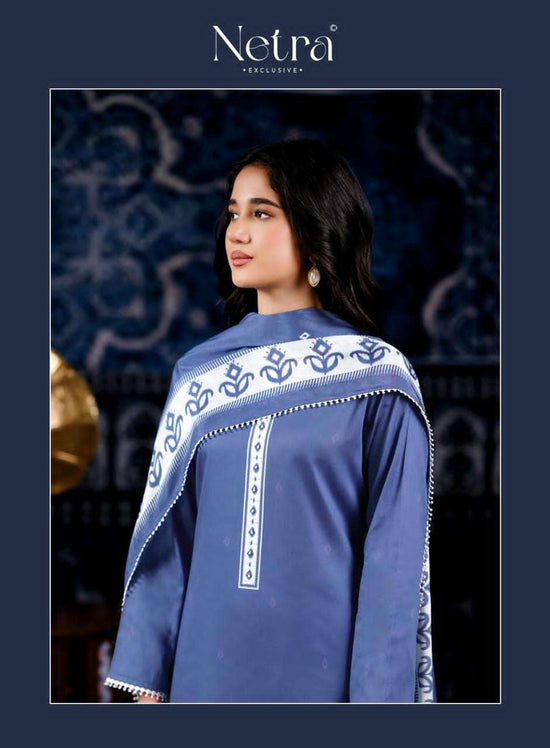 Netra Exclusive Avantika Premium Cotton Handwork Dress Material