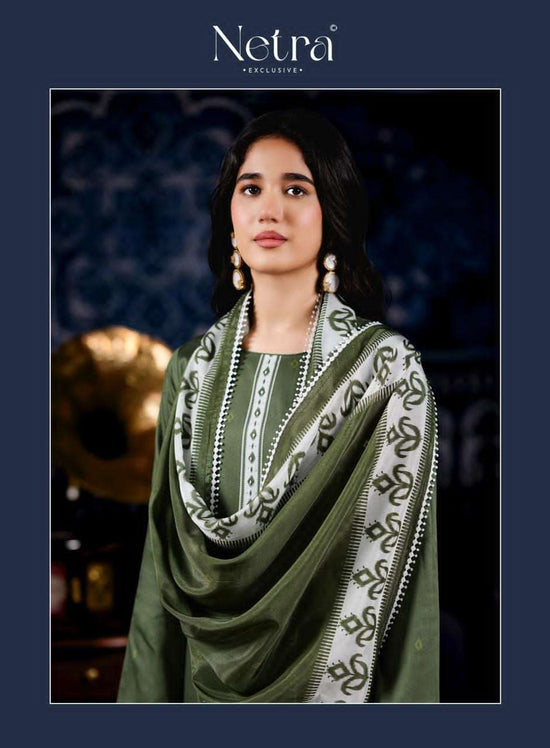 Netra Exclusive Avantika Premium Cotton Handwork Dress Material