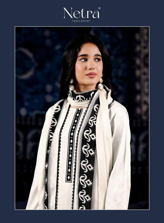Netra Exclusive Avantika Premium Cotton Handwork Dress Material