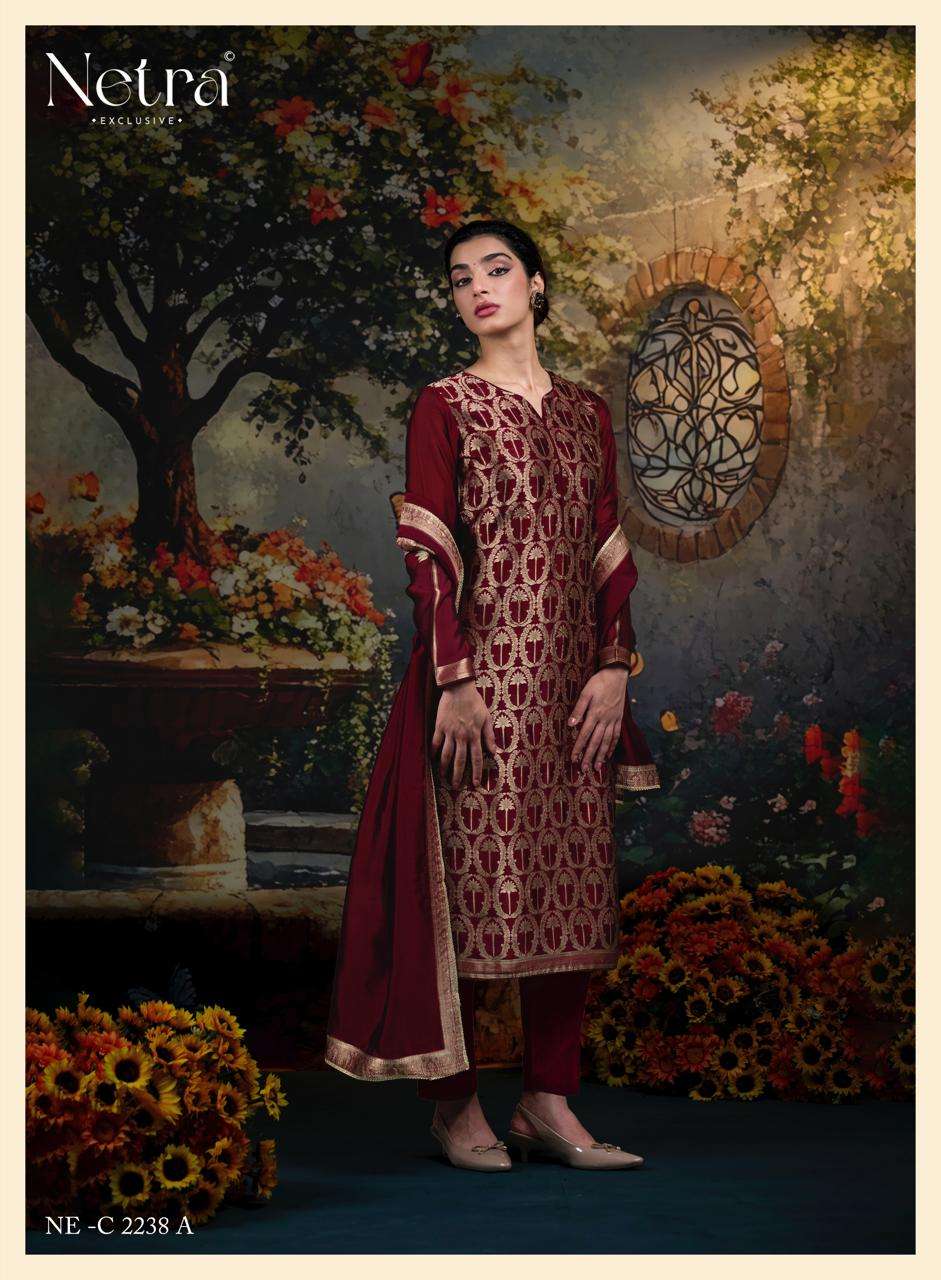 Netra Ayaka Vol 2 Viscose Silk Jacquard Dress Material