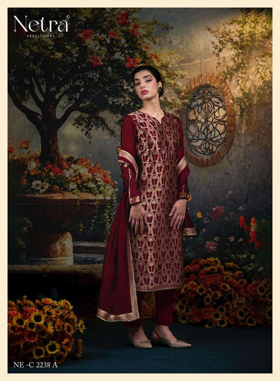 Netra Ayaka Vol 2 Viscose Silk Jacquard Dress Material