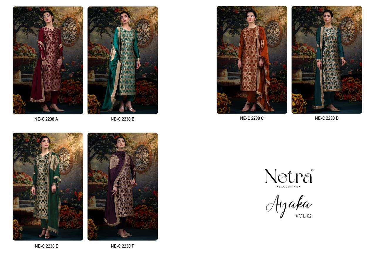 Netra Ayaka Vol 2 Viscose Silk Jacquard Dress Material