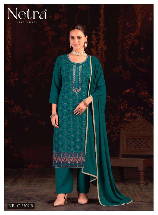 Netra Exclusive Bhargavi Exclusive Fancy Dress Material