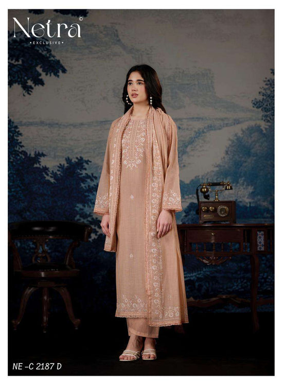 Netra Darpika Banarasi Mul Chanderi Dress Material - Amrah Wholesale