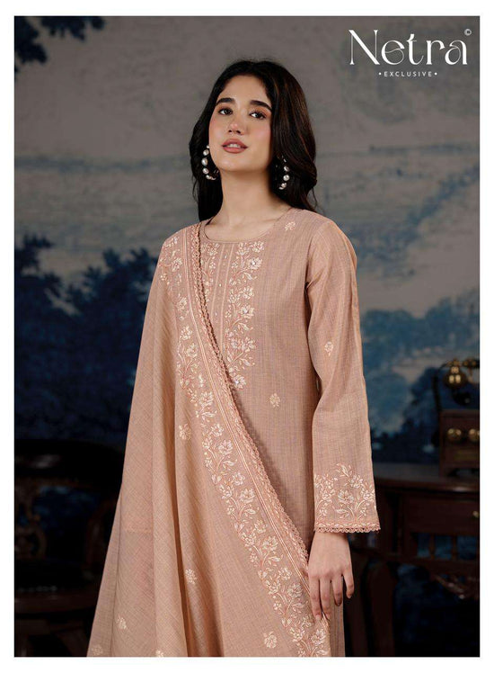 Netra Darpika Banarasi Mul Chanderi Dress Material - Amrah Wholesale