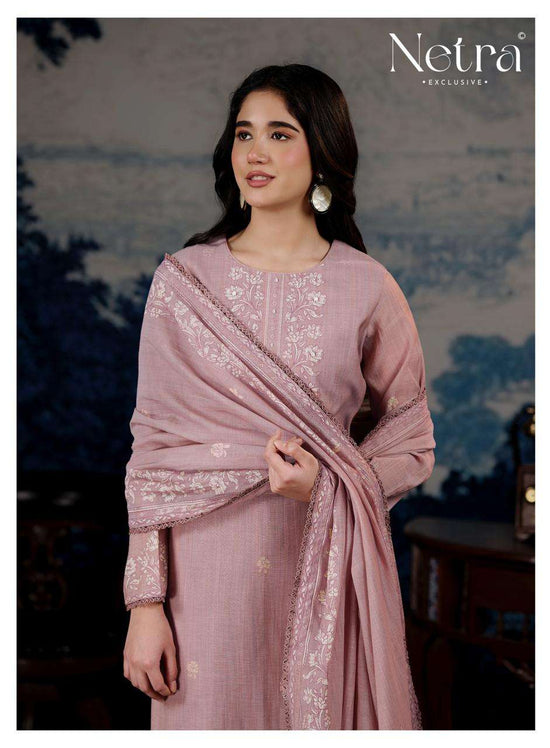 Netra Darpika Banarasi Mul Chanderi Dress Material - Amrah Wholesale