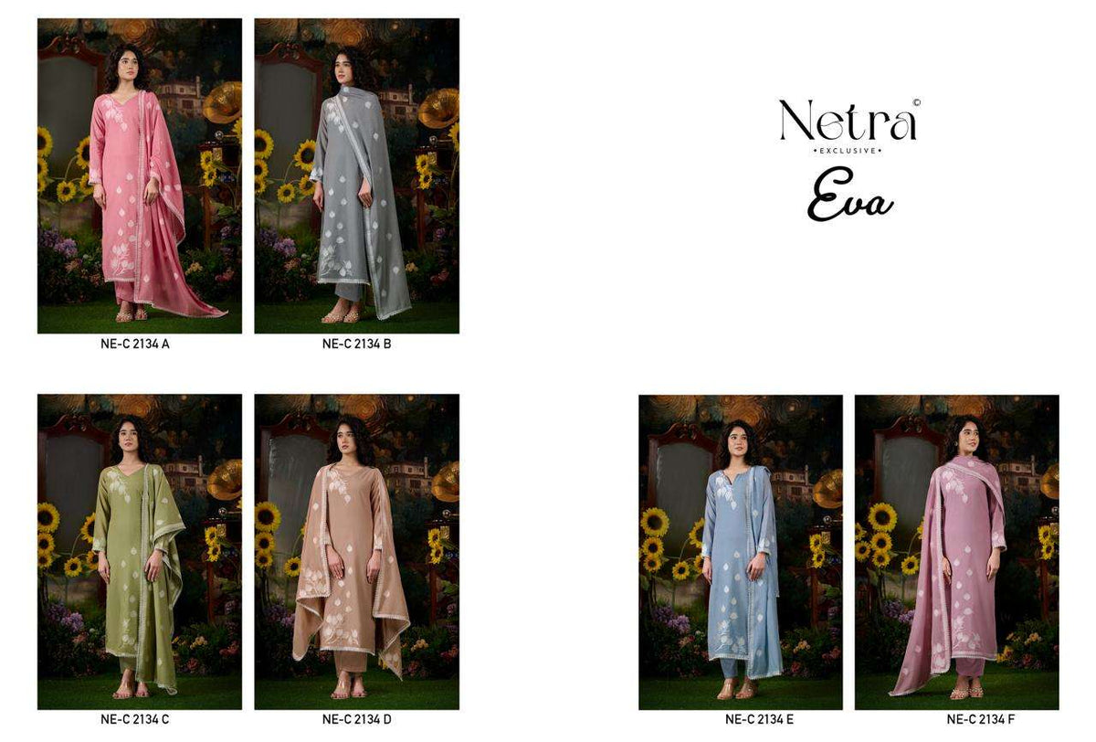 Netra Exclusive Eva Dress Material - Amrah Wholesale