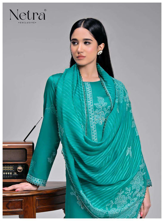 Netra Exclusive Aabha Pure Cotton Dress Material - Amrah Wholesale