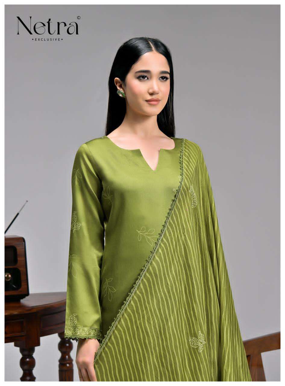 Netra Exclusive Aabha Pure Cotton Dress Material - Amrah Wholesale