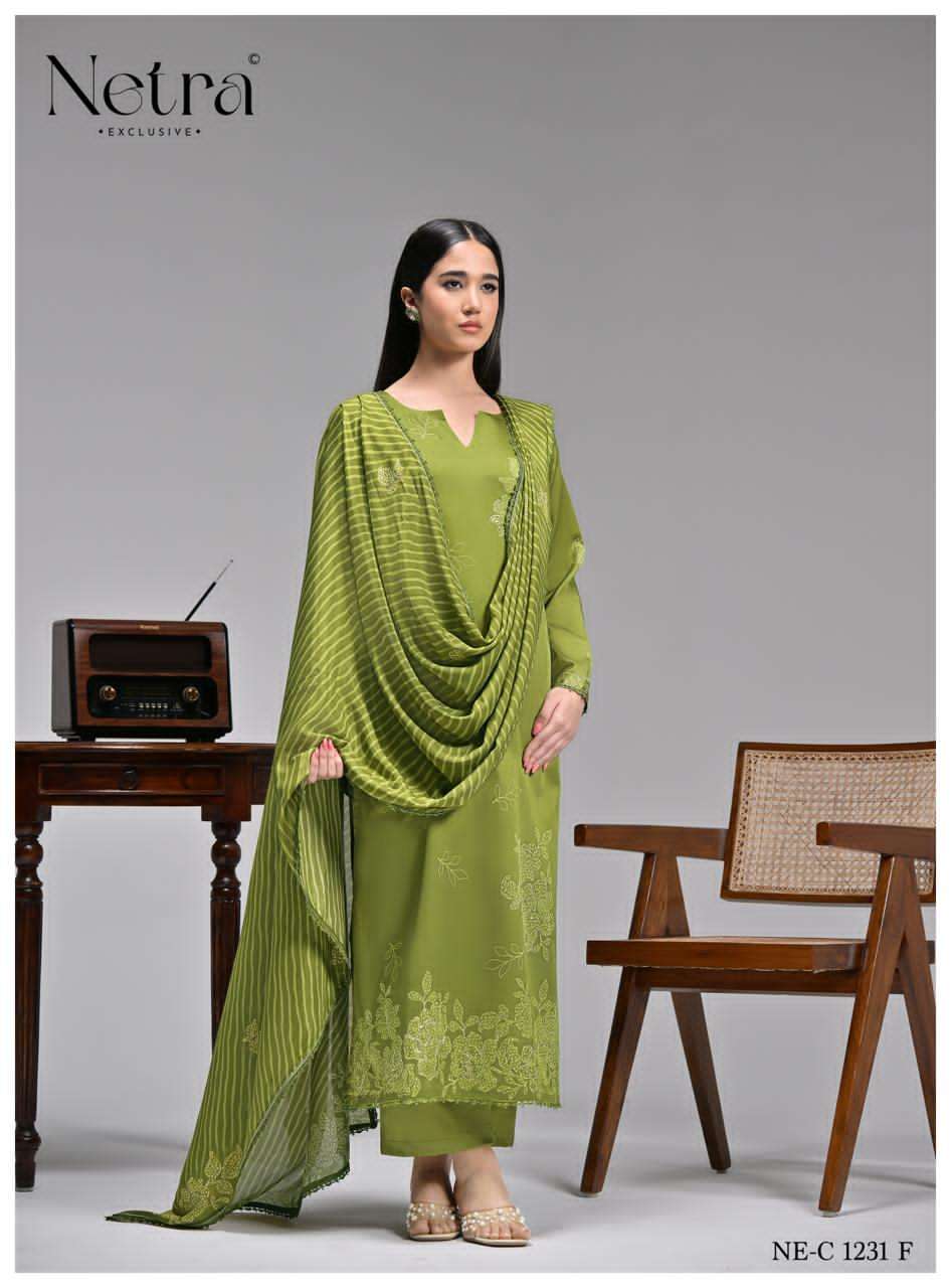 Netra Exclusive Aabha Pure Cotton Dress Material - Amrah Wholesale