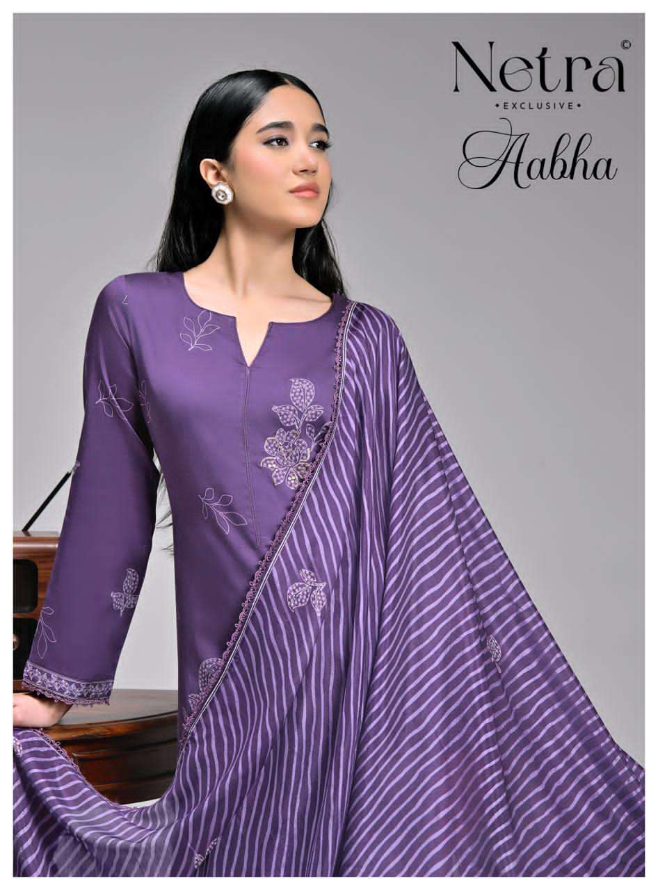 Netra Exclusive Aabha Pure Cotton Dress Material - Amrah Wholesale