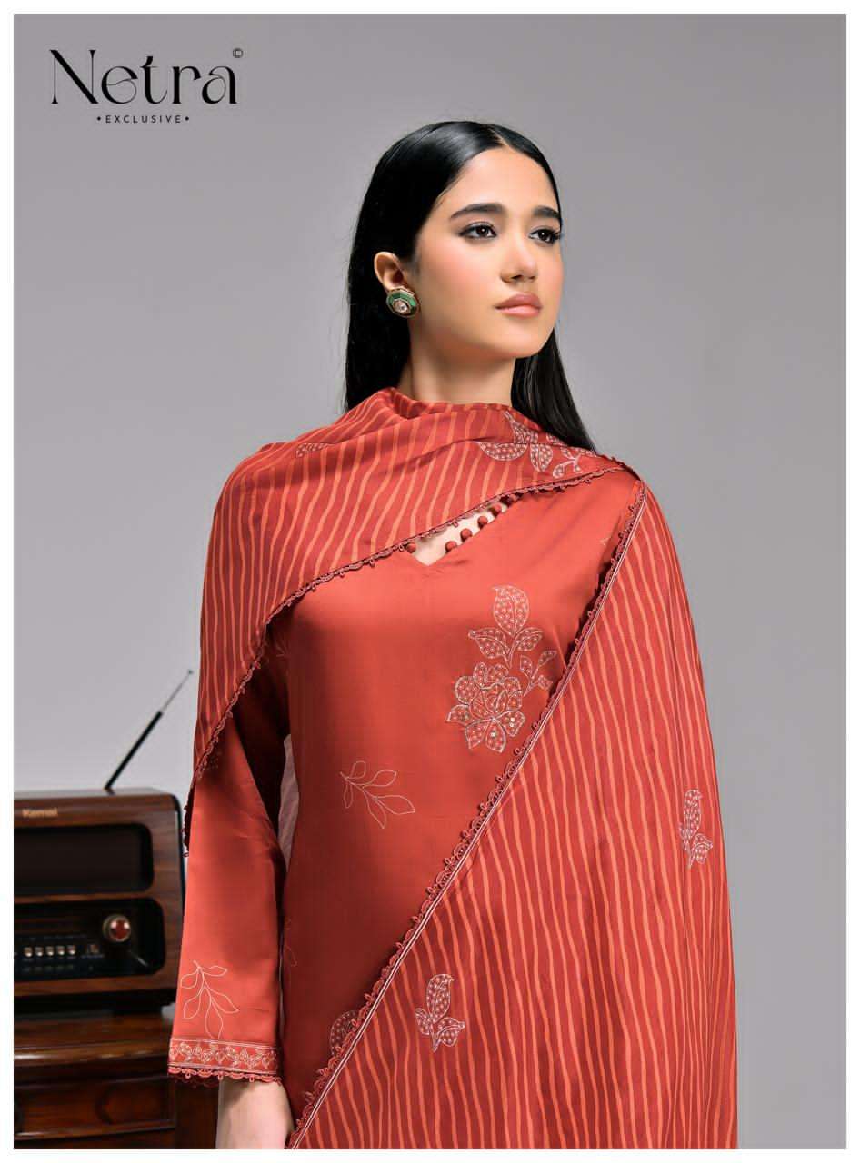 Netra Exclusive Aabha Pure Cotton Dress Material - Amrah Wholesale