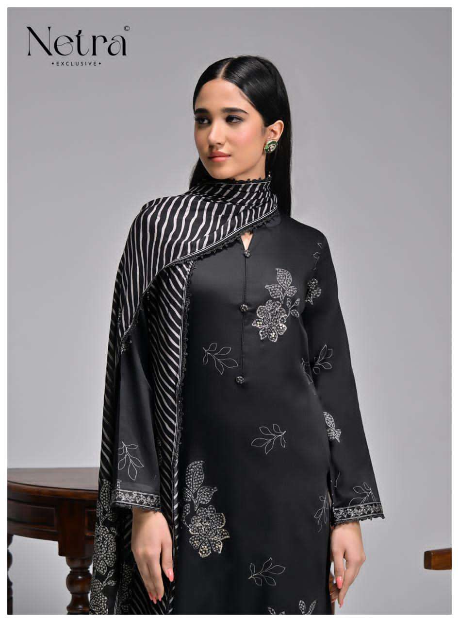 Netra Exclusive Aabha Pure Cotton Dress Material - Amrah Wholesale