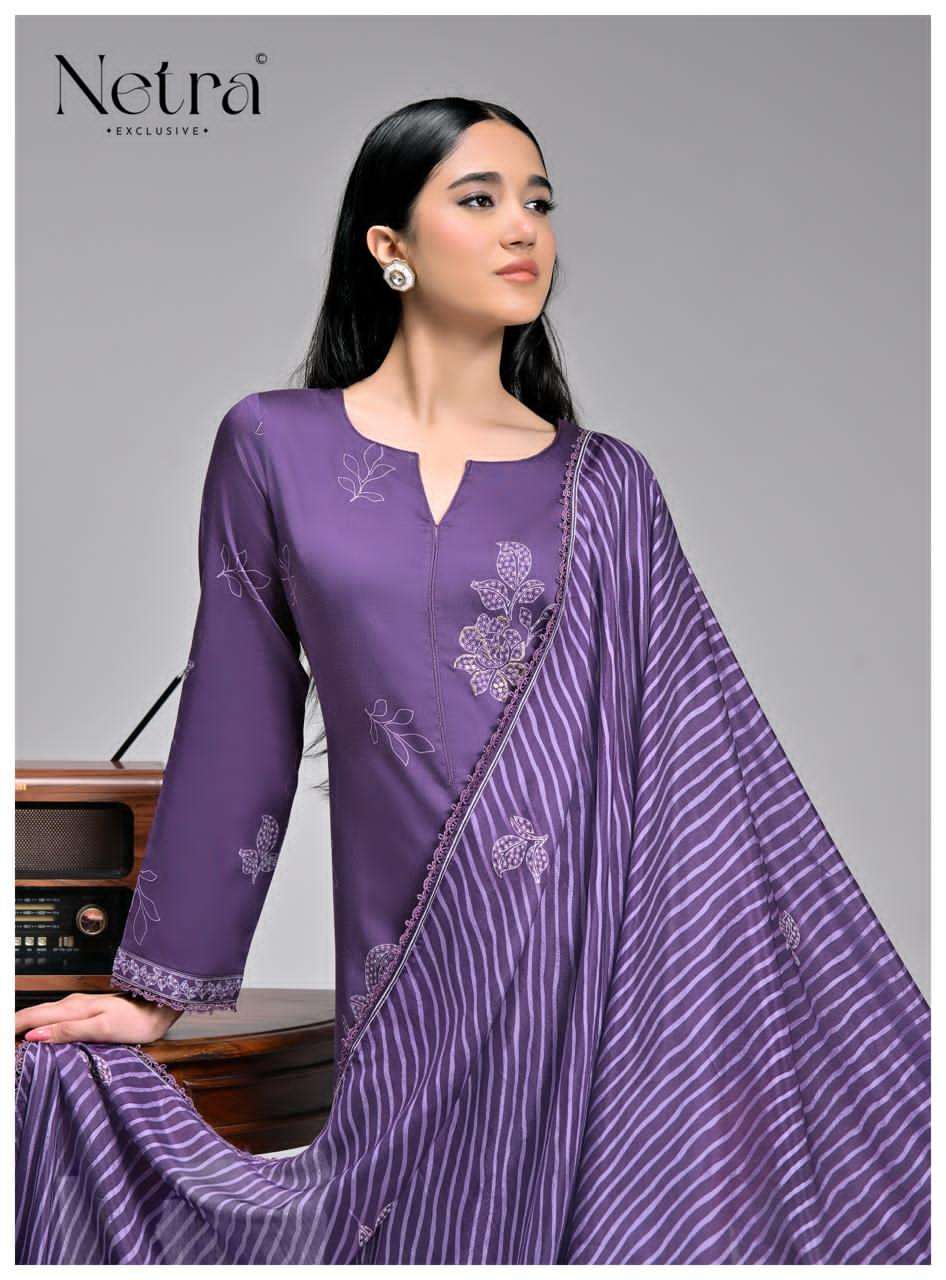 Netra Exclusive Aabha Pure Cotton Dress Material - Amrah Wholesale
