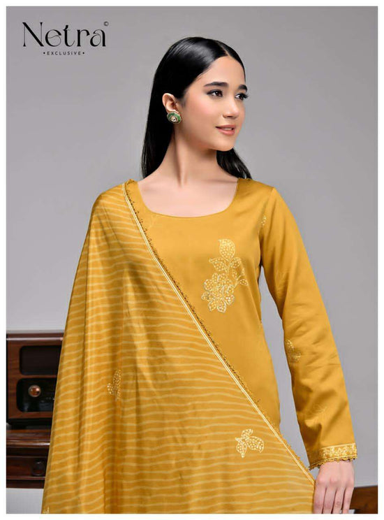 Netra Exclusive Aabha Pure Cotton Dress Material - Amrah Wholesale