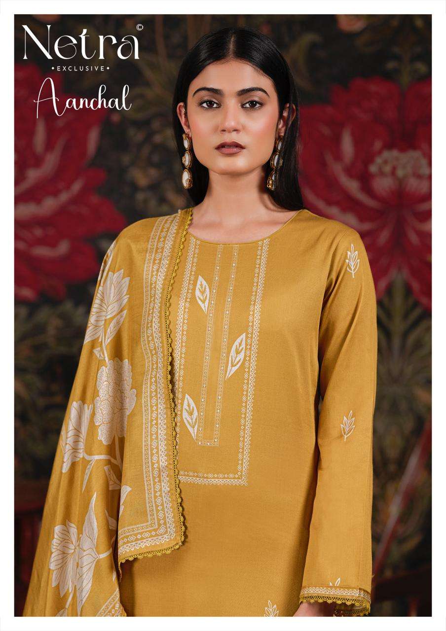 Netra Exclusive Aanchal Pure Cotton Digital Print Dress Material Wholesale Collection