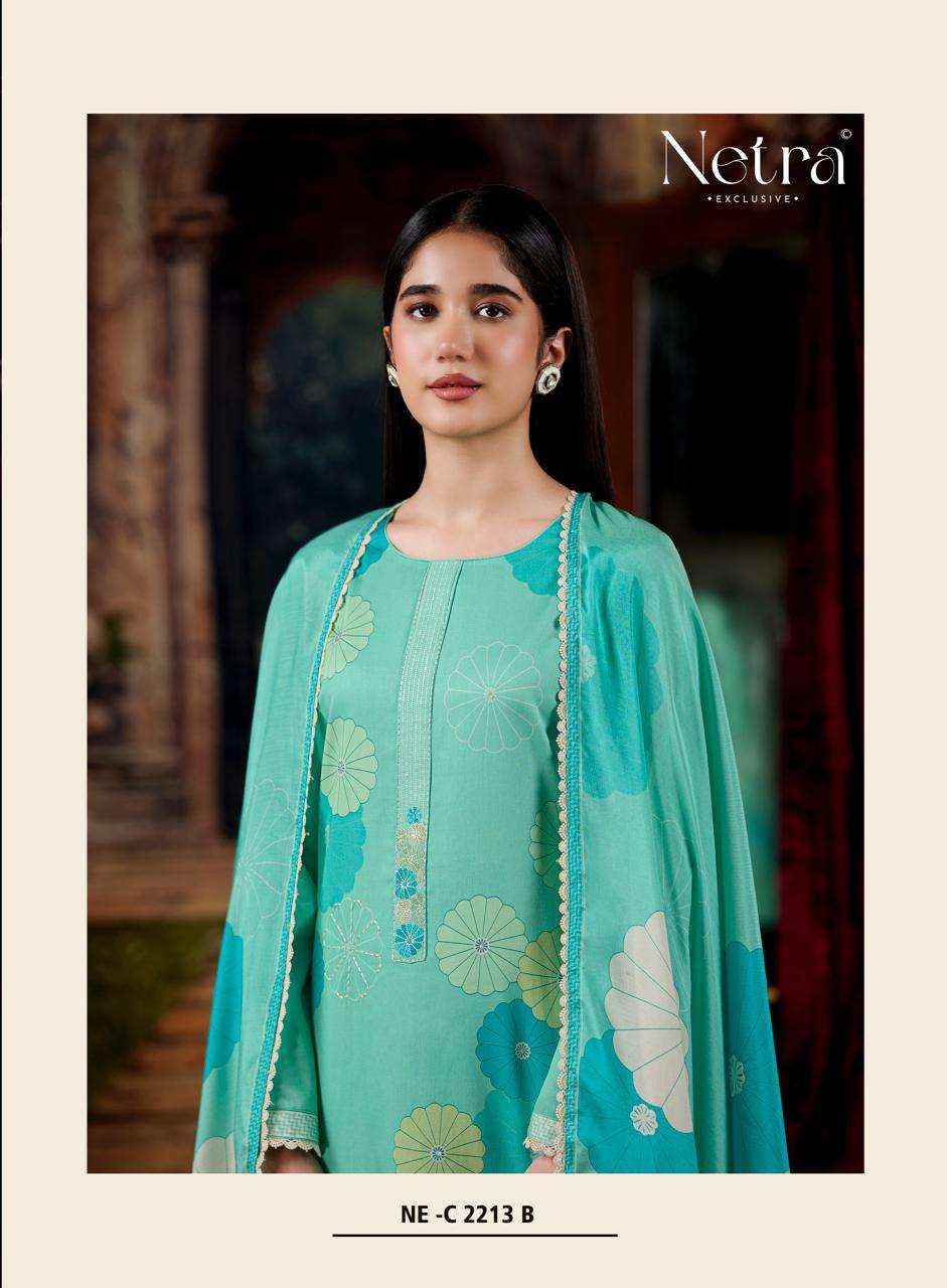 Netra Exclusive Aanchi Pure Cotton Dress Material Wholesale