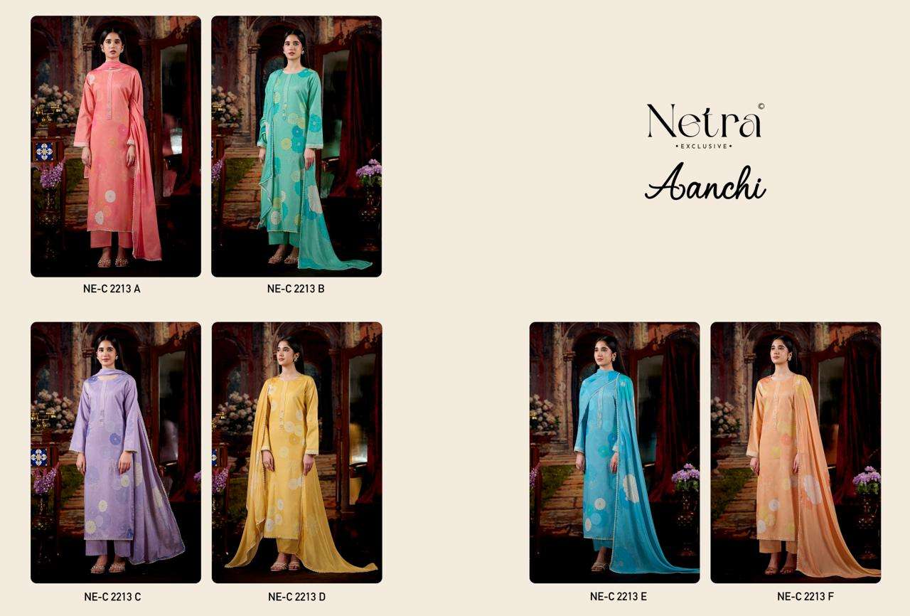 Netra Exclusive Aanchi Pure Cotton Dress Material Wholesale