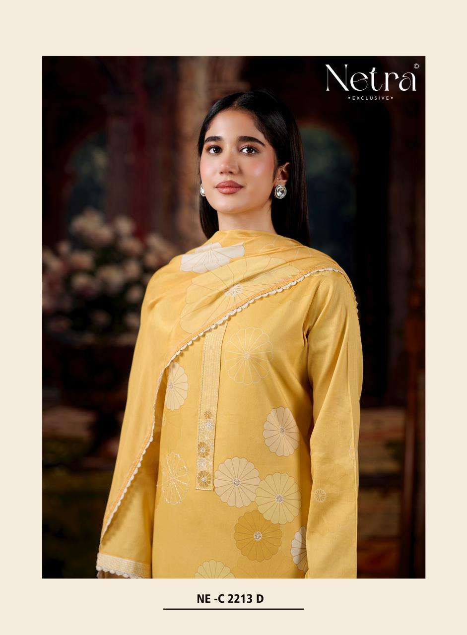 Netra Exclusive Aanchi Pure Cotton Dress Material Wholesale