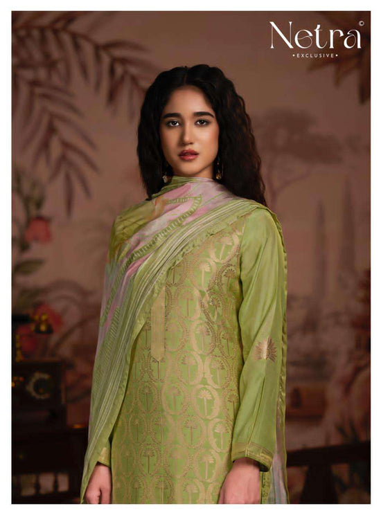 Netra Exclusive Aarna Supreme Bemberg Muslin Dress Material - Amrah Wholesale