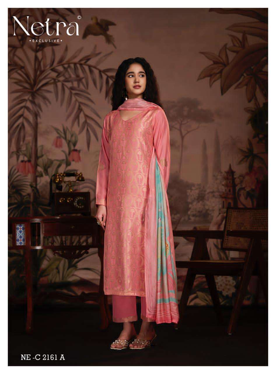 Netra Exclusive Aarna Supreme Bemberg Muslin Dress Material - Amrah Wholesale