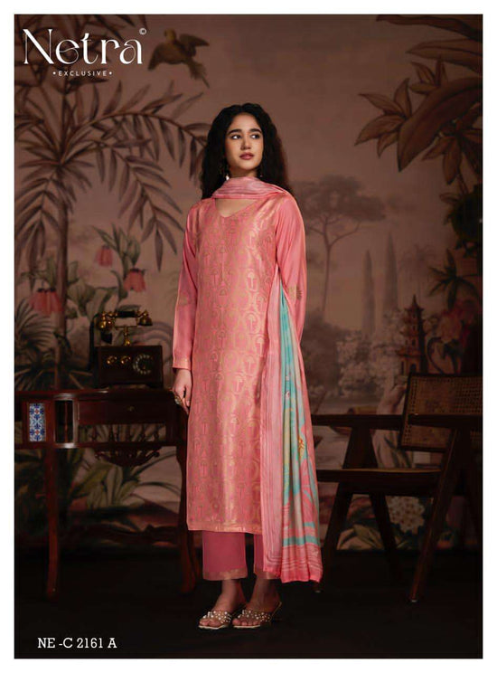 Netra Exclusive Aarna Supreme Bemberg Muslin Dress Material - Amrah Wholesale