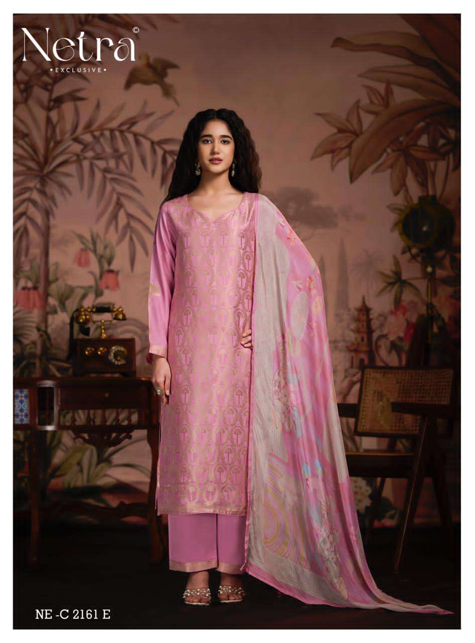 Netra Exclusive Aarna Supreme Bemberg Muslin Dress Material - Amrah Wholesale