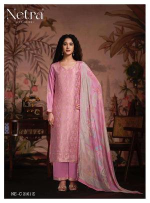 Netra Exclusive Aarna Supreme Bemberg Muslin Dress Material - Amrah Wholesale