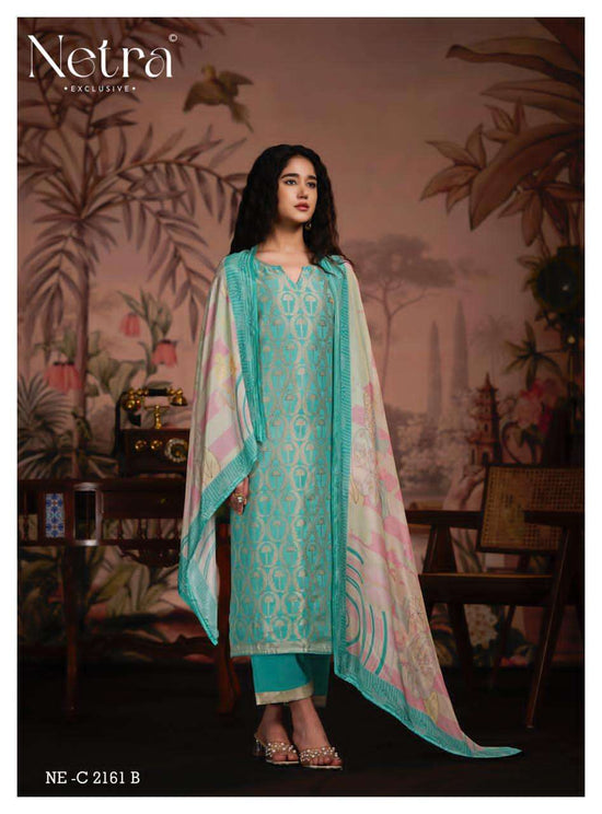 Netra Exclusive Aarna Supreme Bemberg Muslin Dress Material - Amrah Wholesale