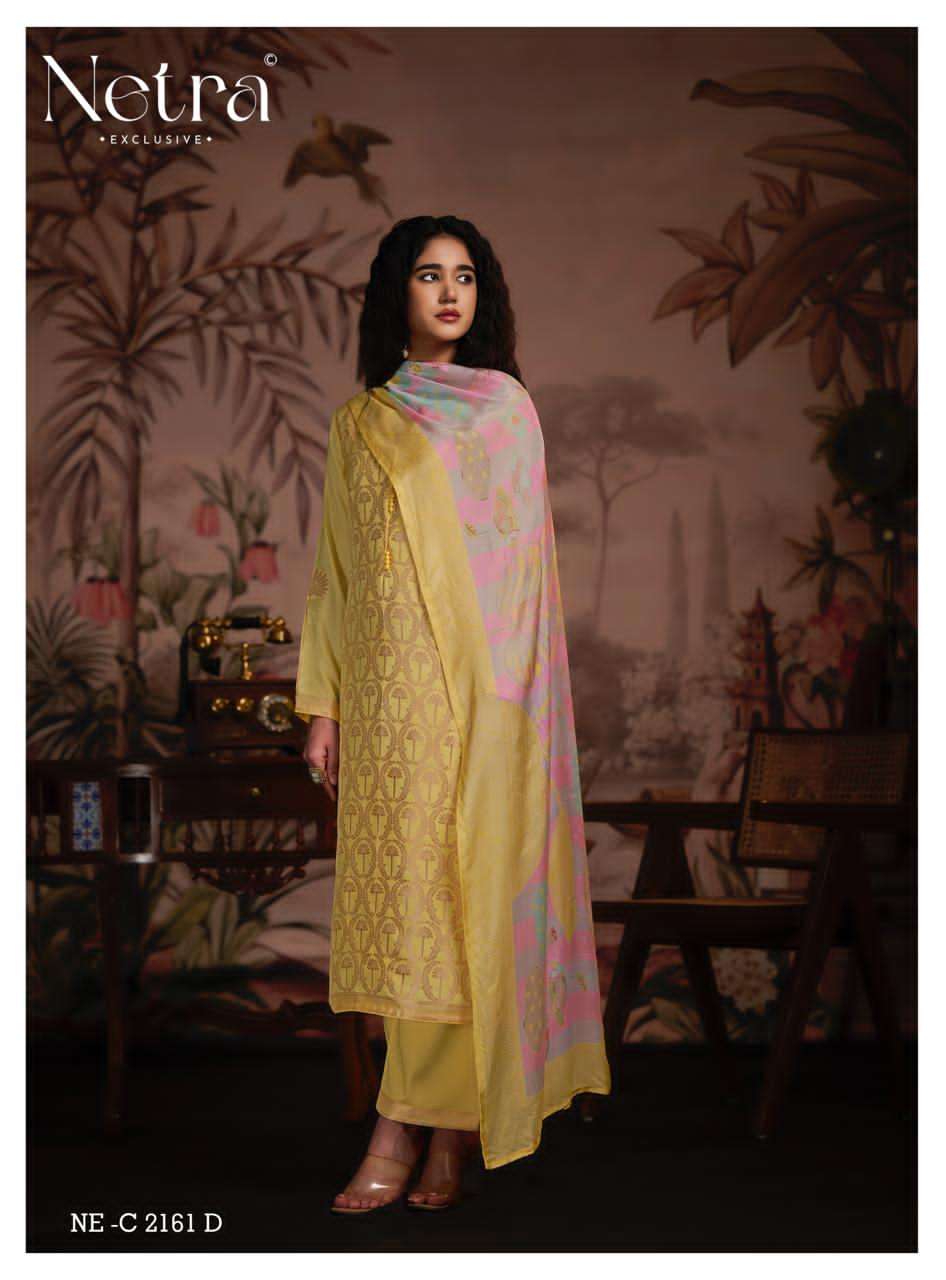 Netra Exclusive Aarna Supreme Bemberg Muslin Dress Material - Amrah Wholesale