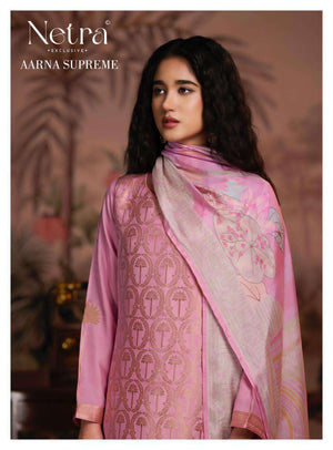 Netra Exclusive Aarna Supreme Bemberg Muslin Dress Material - Amrah Wholesale
