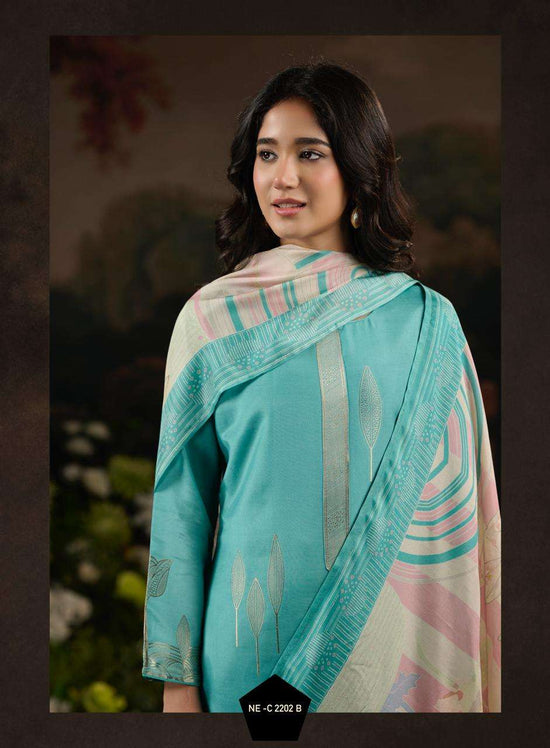 Netra Exclusive Aarna Vol 12 Bemberg Muslin Jacquard Dress Material