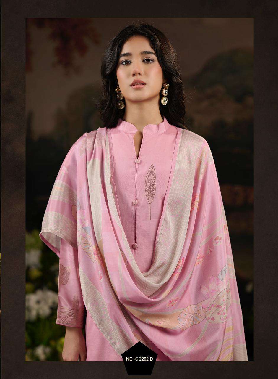 Netra Exclusive Aarna Vol 12 Bemberg Muslin Jacquard Dress Material