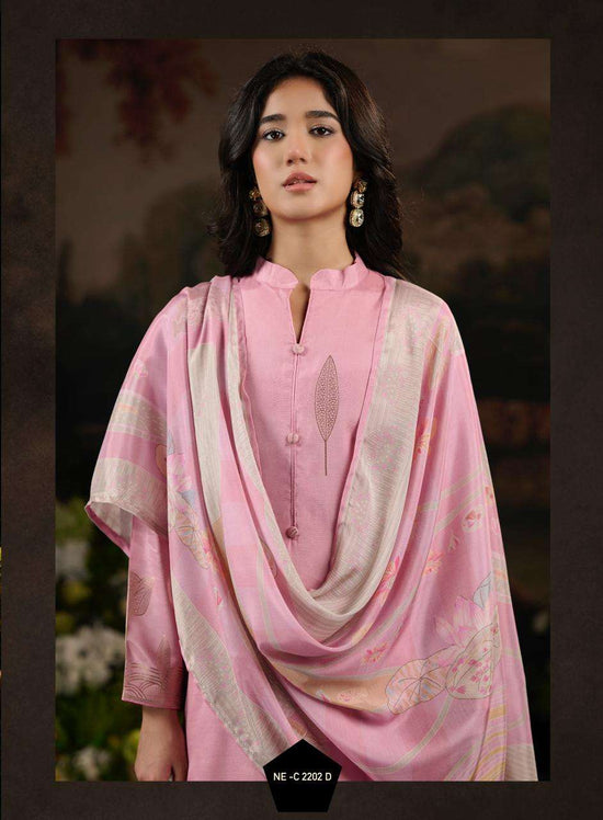 Netra Exclusive Aarna Vol 12 Bemberg Muslin Jacquard Dress Material